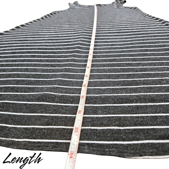 Striped Knit Tank Dress Sz S Criss Cross Back Granola Girl Normcore USA Y2K - Picture 9 of 12